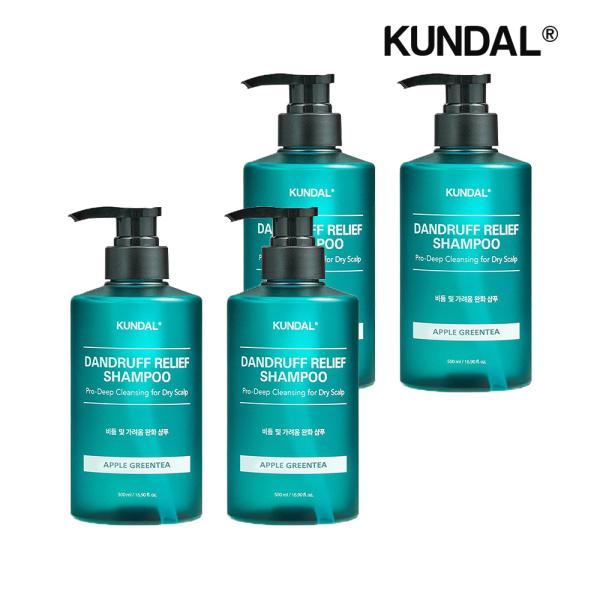 KUNDAL Proclean Dandruff Shampoo Apple Green Tea 500ml x4