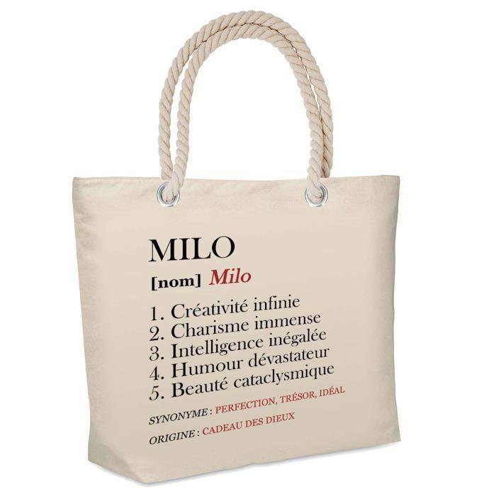 Sac de plage - PLANETEE - Milo Définition - Coton - Grande contenance - Imprimé en France