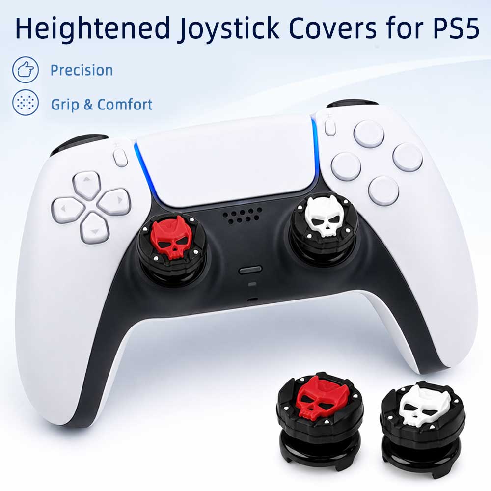2 Stück Silikon Analogstick-Verlängerungen für PS5 Kompatiblen Controller, Anti-Rutsch Daumenstick-Kappen