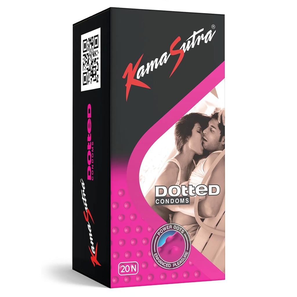 KamaSutra Premium Delay Time Pleasure Condoms for Men Dotted Latex 36 Pcs (Pack of 3X12 )