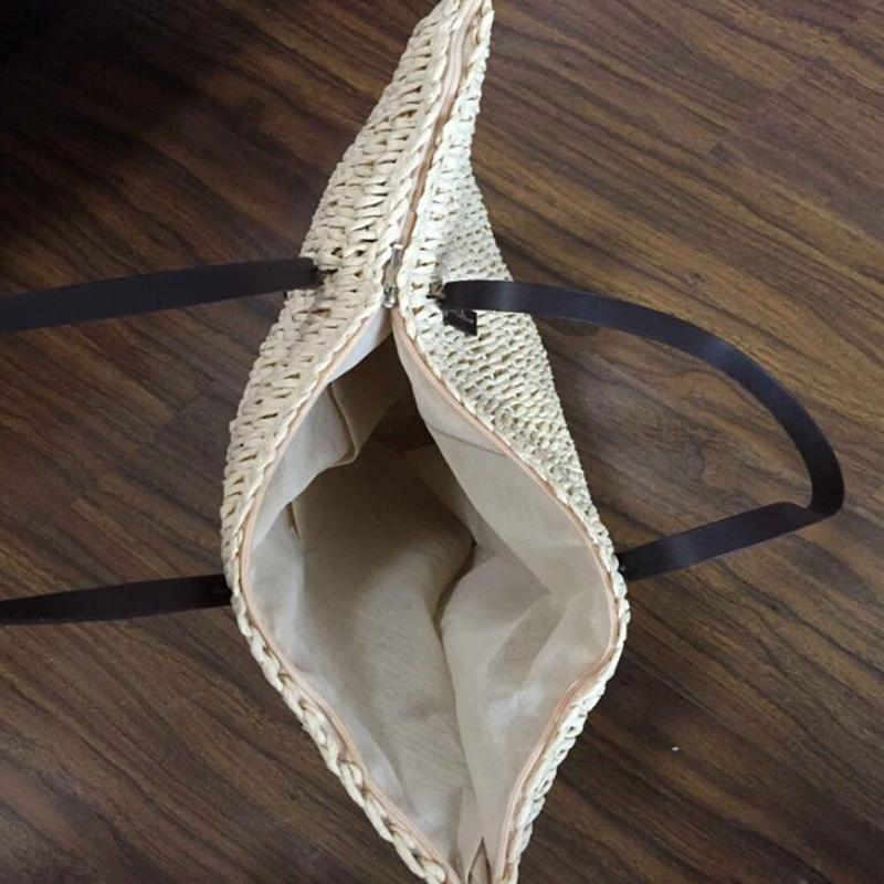 Fashion Simple Hollow Beach Bags Women Straw Knitted Big Handbags Tote