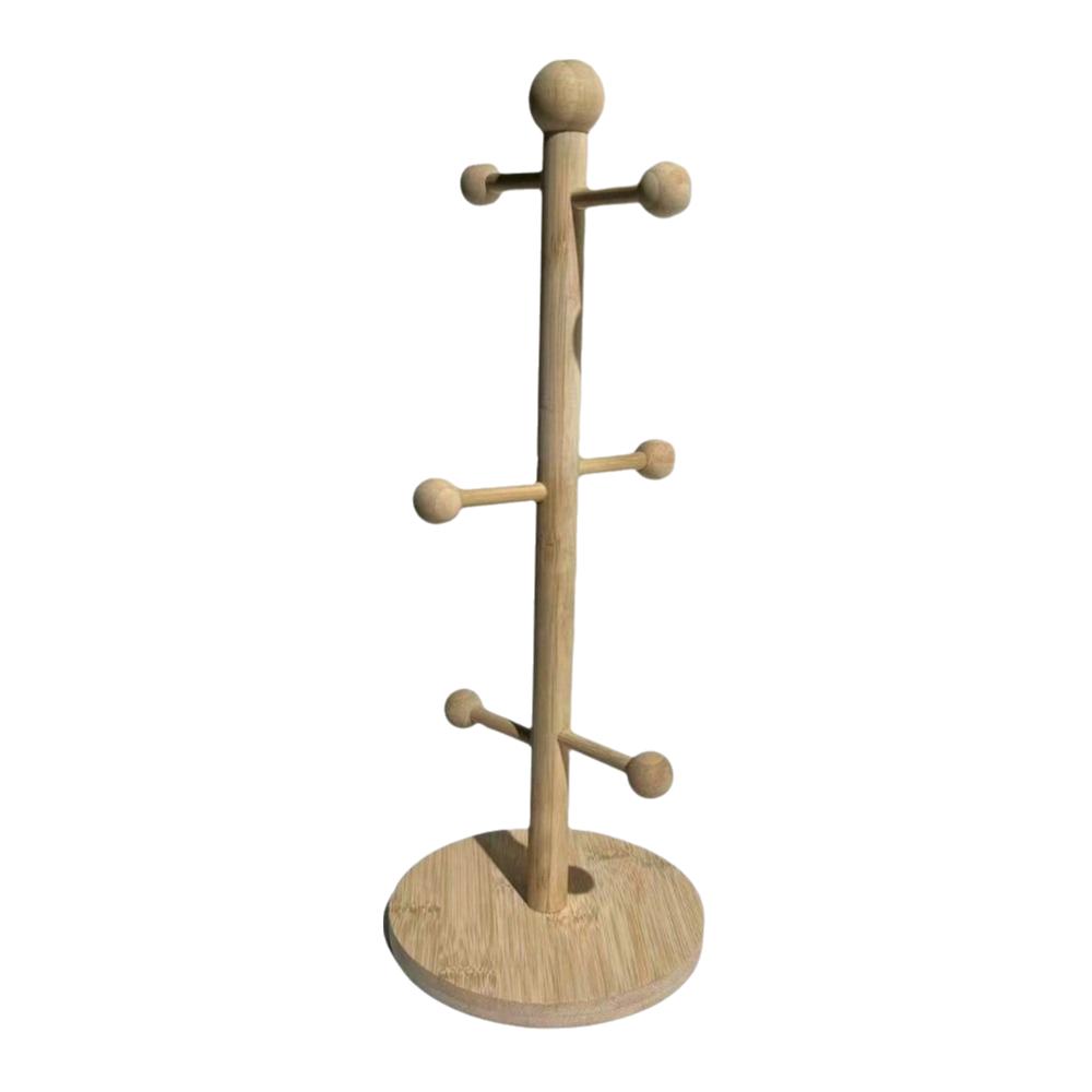 Non-Slip Base Cup Storage Holder 6 Hooks Design Tea Cups Drainer Tabletop Cup Shelf Kitchen хаки 960₽