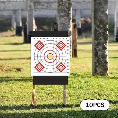 10 Stück Papierziele Tragbare Übung für Outdoor-Aktivitäten Männer Frauen Sport