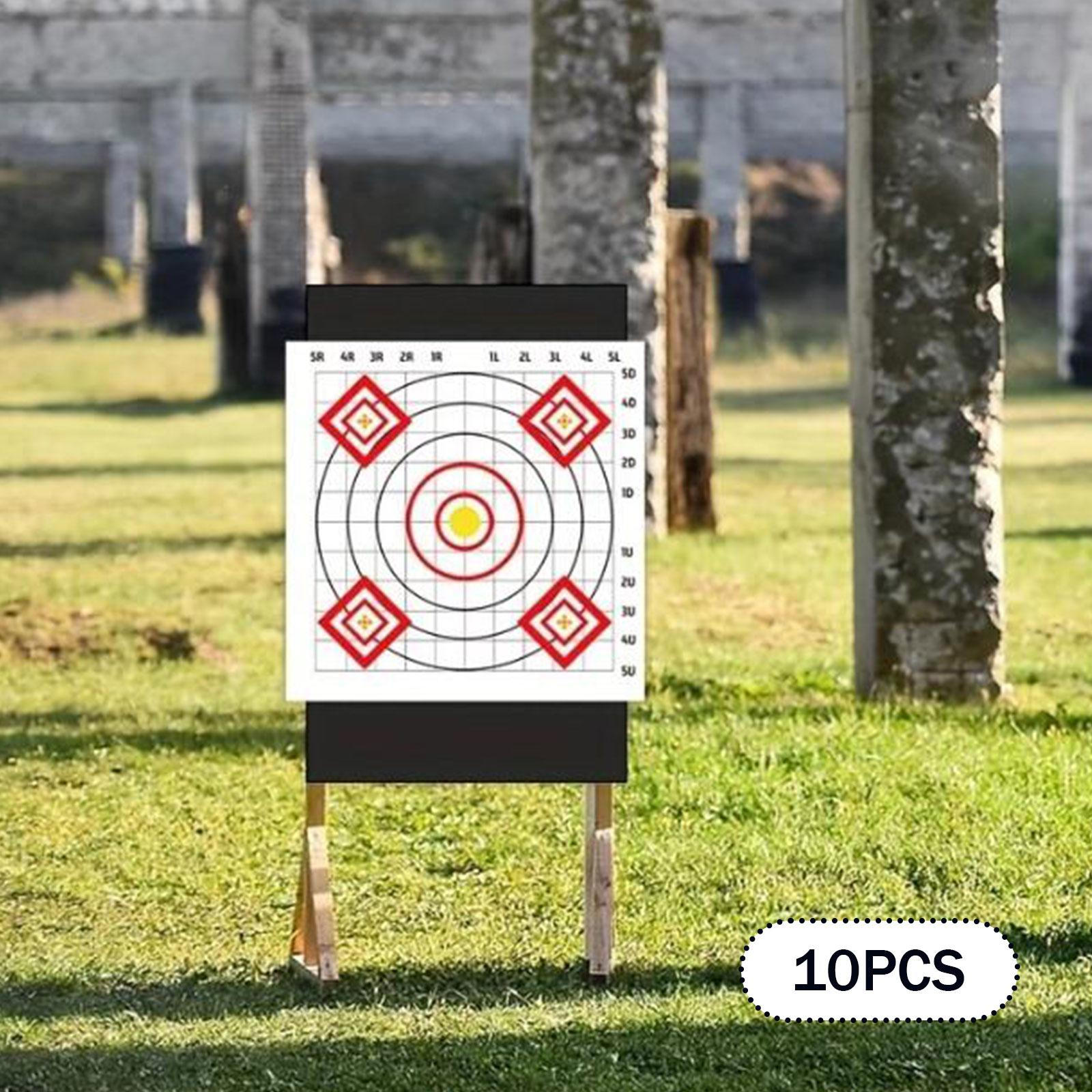 

10Pcs Paper Targets Portable Practice for Outdoor Activities Men Women Sport