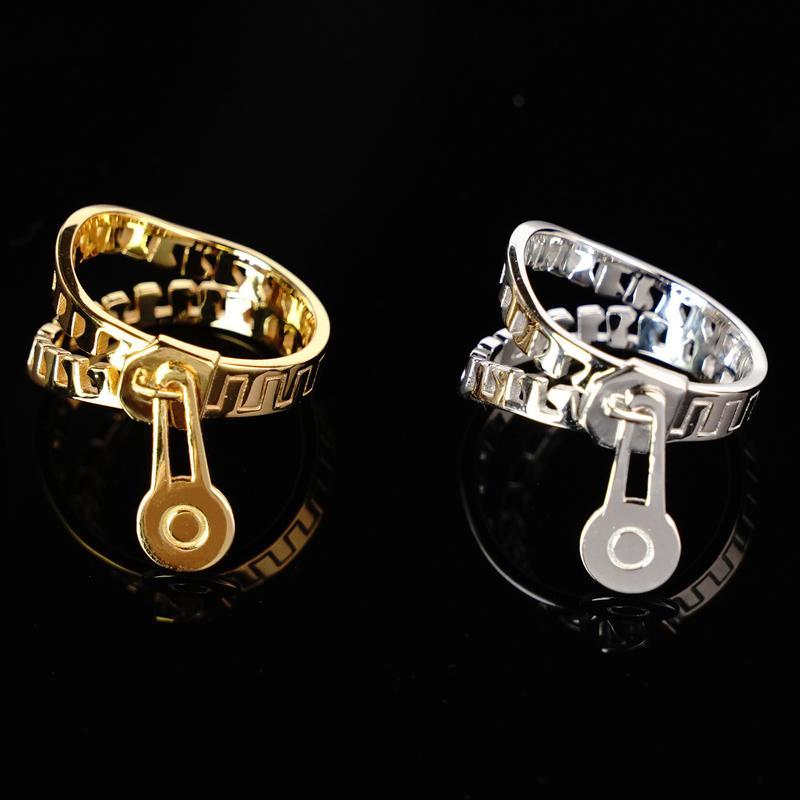 JoJo's Bizarre Adventure Bruno Buccellati 2D Ring (size 7) Jewelry Original Design Zipper Style Cartoon Anime Peripheral Gift