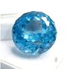 Round Cut Natural Blue Zircon Cambodia 57-59 Ct Fabulous Certified Gemstone