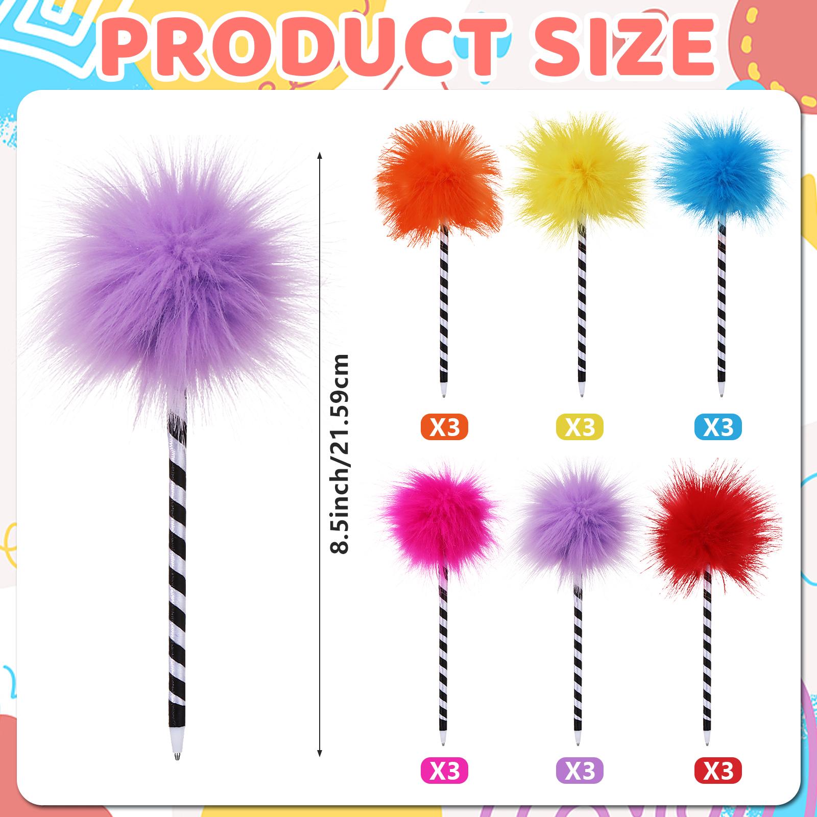 

18 Штук Ручка Шариковая с Помпоном Дерево Пушистые Ручки Помпон Декор для Горшечного Растения Милые Пушистые Ручки с Помпонами Подарок на Рождество Школа O армия зеленый