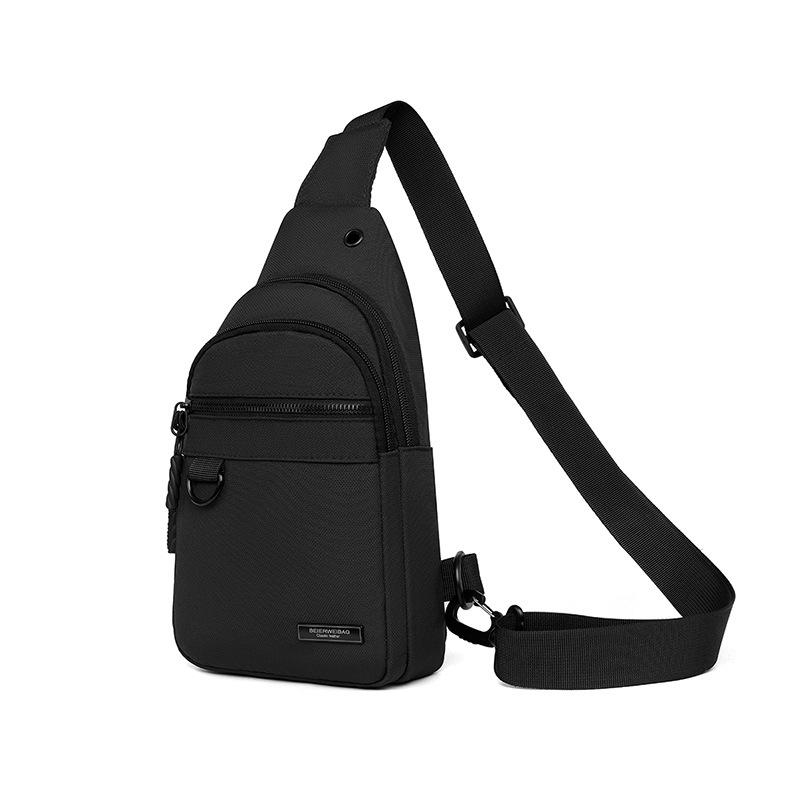 

Мужская повседневная спортивная сумка кроссбоди 2025 - Водоотталкивающий рюкзак через плечо из ткани Оксфорд Small 3501 чёрный
