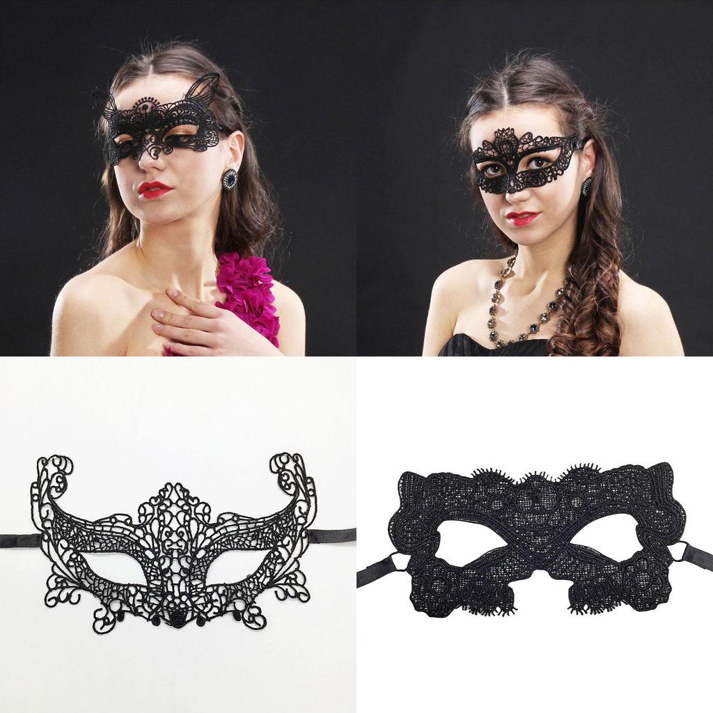 Tajemnicza Koronkowa Maska na Oczy Anioła Seksowny Kostium Cosplay na Imprezę Świąteczną