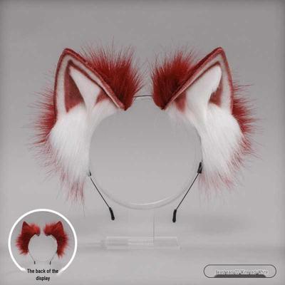 Fascia per Capelli Peluche Volpe Giapponese con Orecchie da Gatto - Stile Ragazza Cuore Simulato