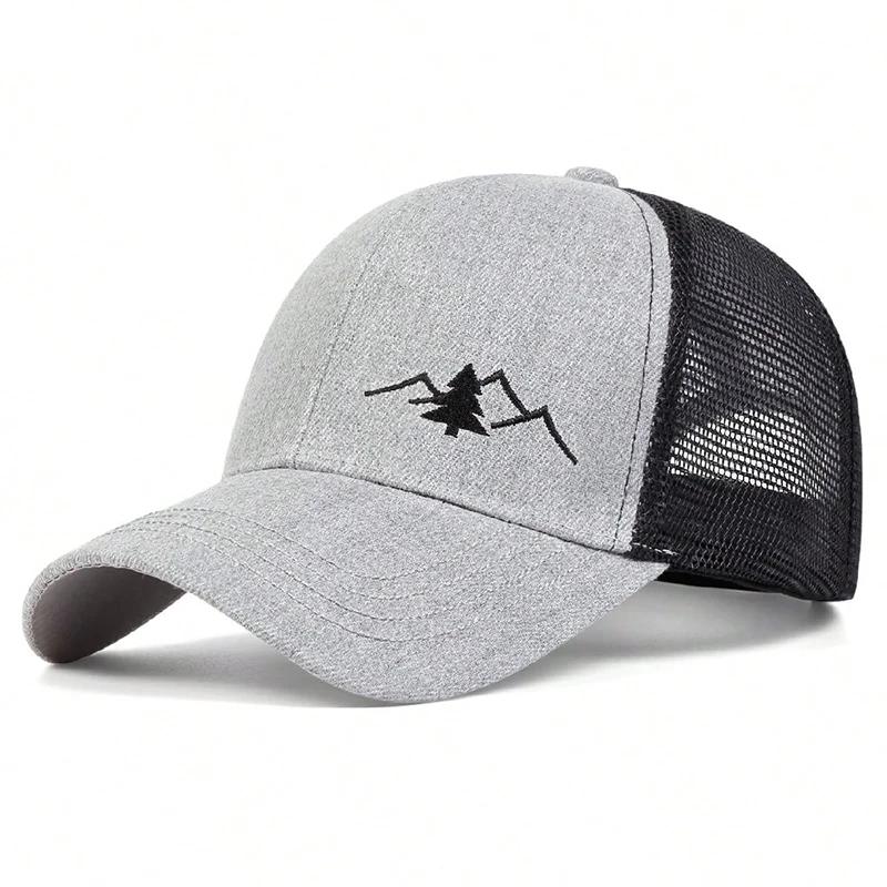 

Women Casual Baseball Cap Sportss Snapback Hat Mountain Embroidery Hip Hop Hats Summer Air Permeable Mesh Caps Gorras For Men And