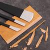 3pcs Leather Oblique Cutting Knife Manual DIY Leather Edge Thinning Tool Shovel Thinning Knife