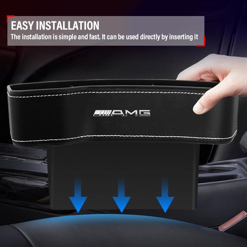 2 st Bilsätesorganisatör Sätesficka Förvaringslåda Multifunktionella Varor För Mercedes Benz AMG GLE GLS GLC CLA GLB ML C500 C200 C300 W204 W206 W205 W212