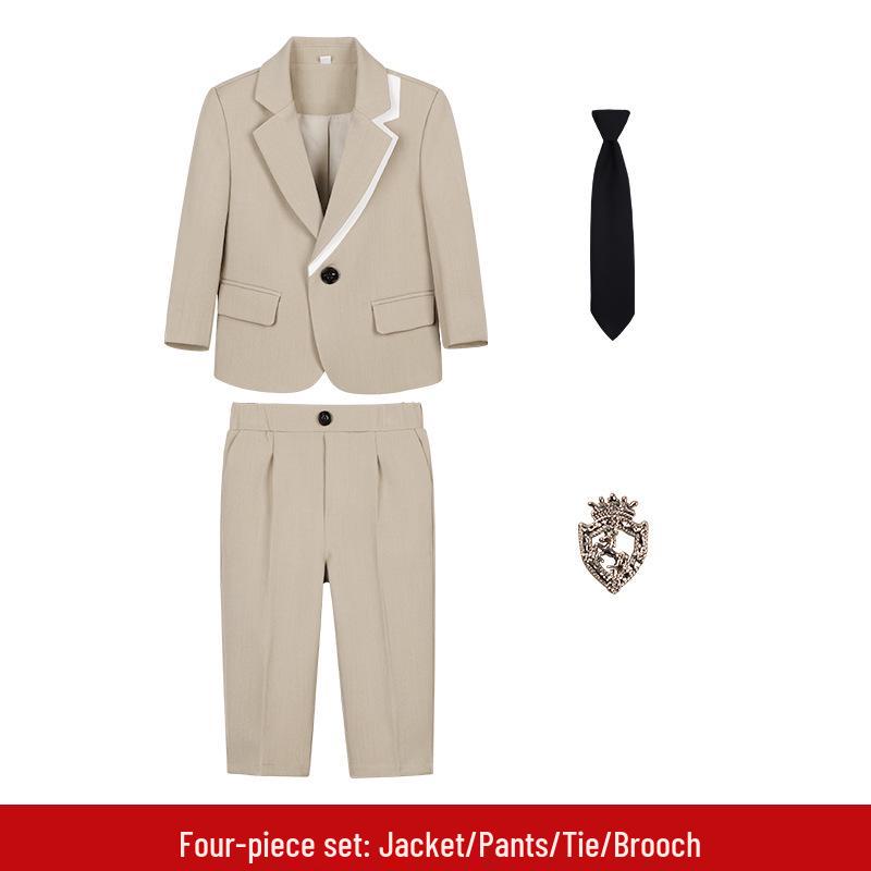 

Boys 2024 British Style Suit: Piano, Wedding, Speech, Birthday Event Outfit 110cm, 30-38 jin