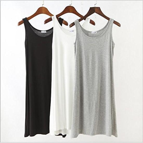 Feminine Tank Top Dress Mini Length Long Length Inner Dress Boat Neck Maternity Inner Cute Above the Knee Long Pretty Girly Dress Shirt Slimming Chic