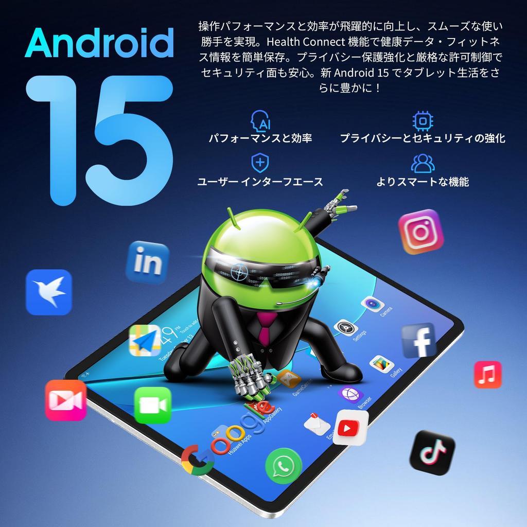 Tablet JETAKu Android 15 Tablet Model Expandable A523 CPU Android Thin and Lightweight Tablet Resolution GMS Certified Widevine L1 Incell IPS Screen 6