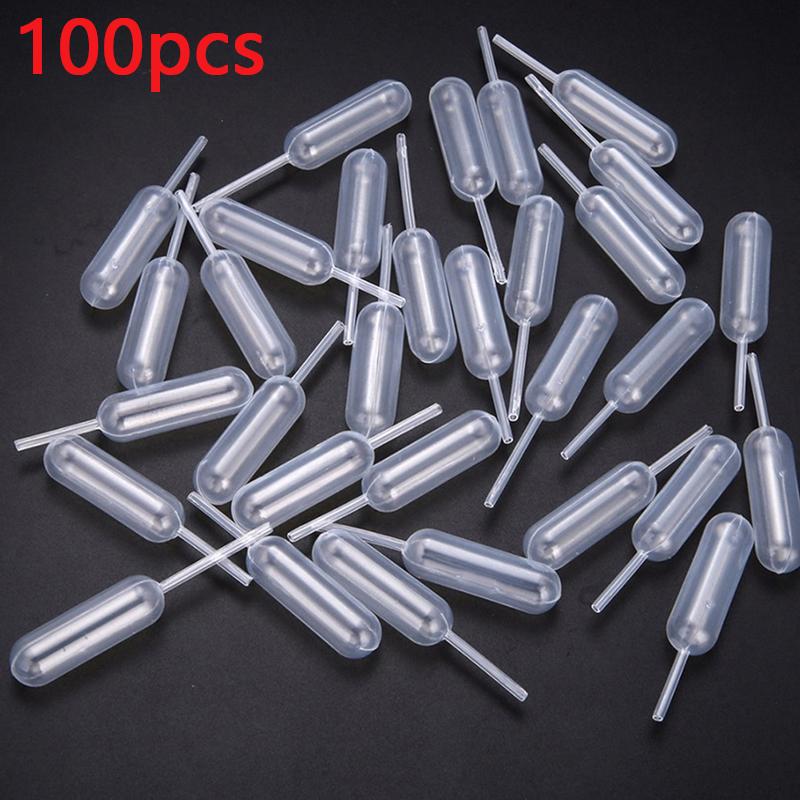 50/100/200PCS Heart Shape Liquid Squeeze Droppers Juice Straw Dropper Jam Cupcake Sauce Transfer Pipettes Cake Dessert Tools