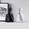 Northern Europe Modern Minimalist Black and White Art Figure Sculptures, Home Living Room, Wine Cabinet, Bedroom Decoration, 1Pc