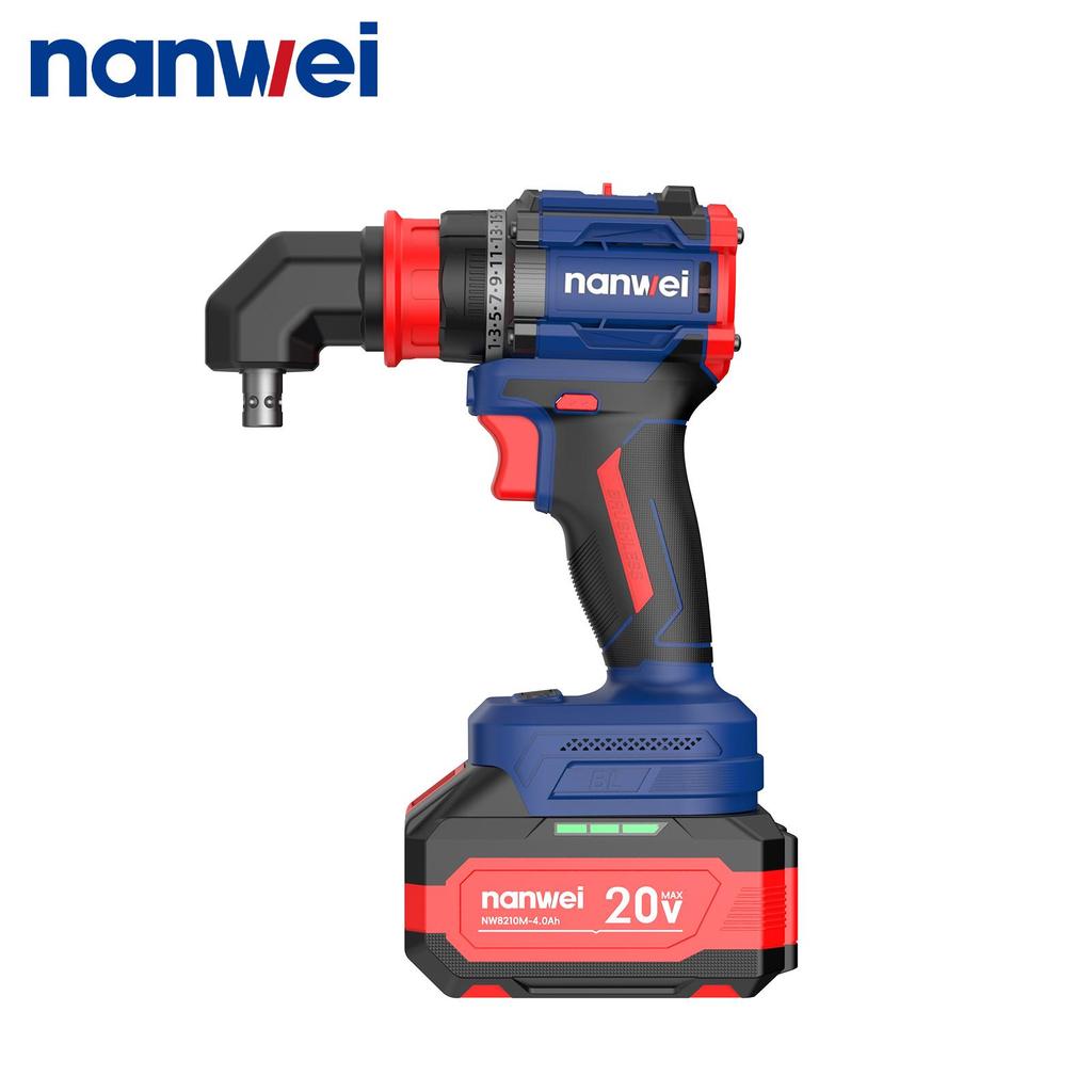 NANWEI 50 Nm 4-in-1 Electric Screwdriver with Multiple Heads ,Brushless Motor ,20 V