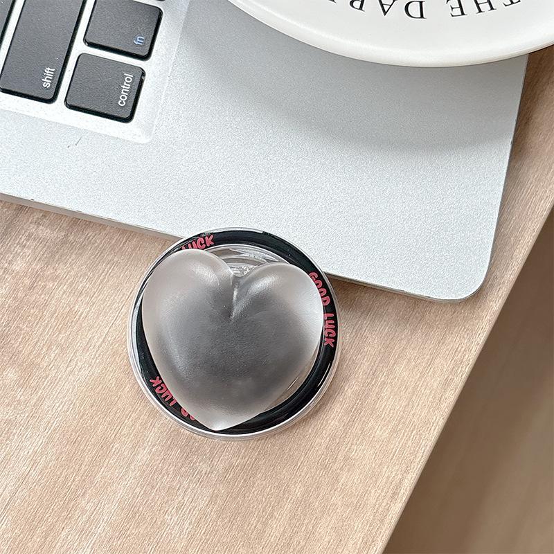 Transparent Love Sandwich Solid Color Mobile Phone Airbag Bracket Magnetic Suction Wind Lazy Portable Desktop Support Frame