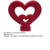 Yousheng 3D Printed Love Heart Figurine, Hollow Double Red Love Heart Statue, Heart Shape Desktop Decoration, Romantic Gifts for Valentines Day