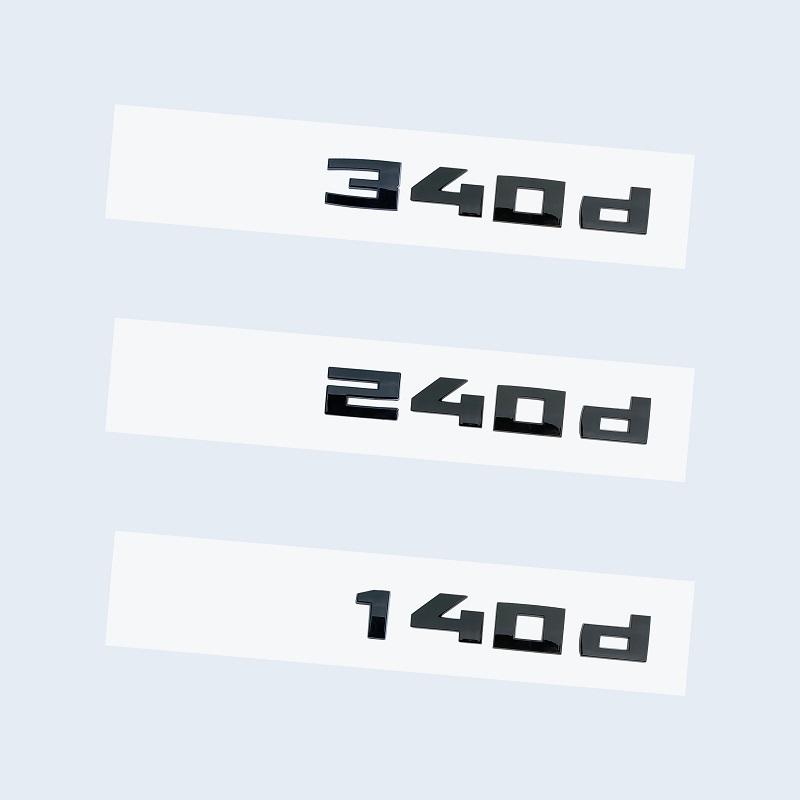 New Glossy Black 3D Letters Numbers M340d M240d M235d M140d M135d Emblem for BMW F30 F31 F35 F40 F46 G42 G20 Car Trunk Sticker