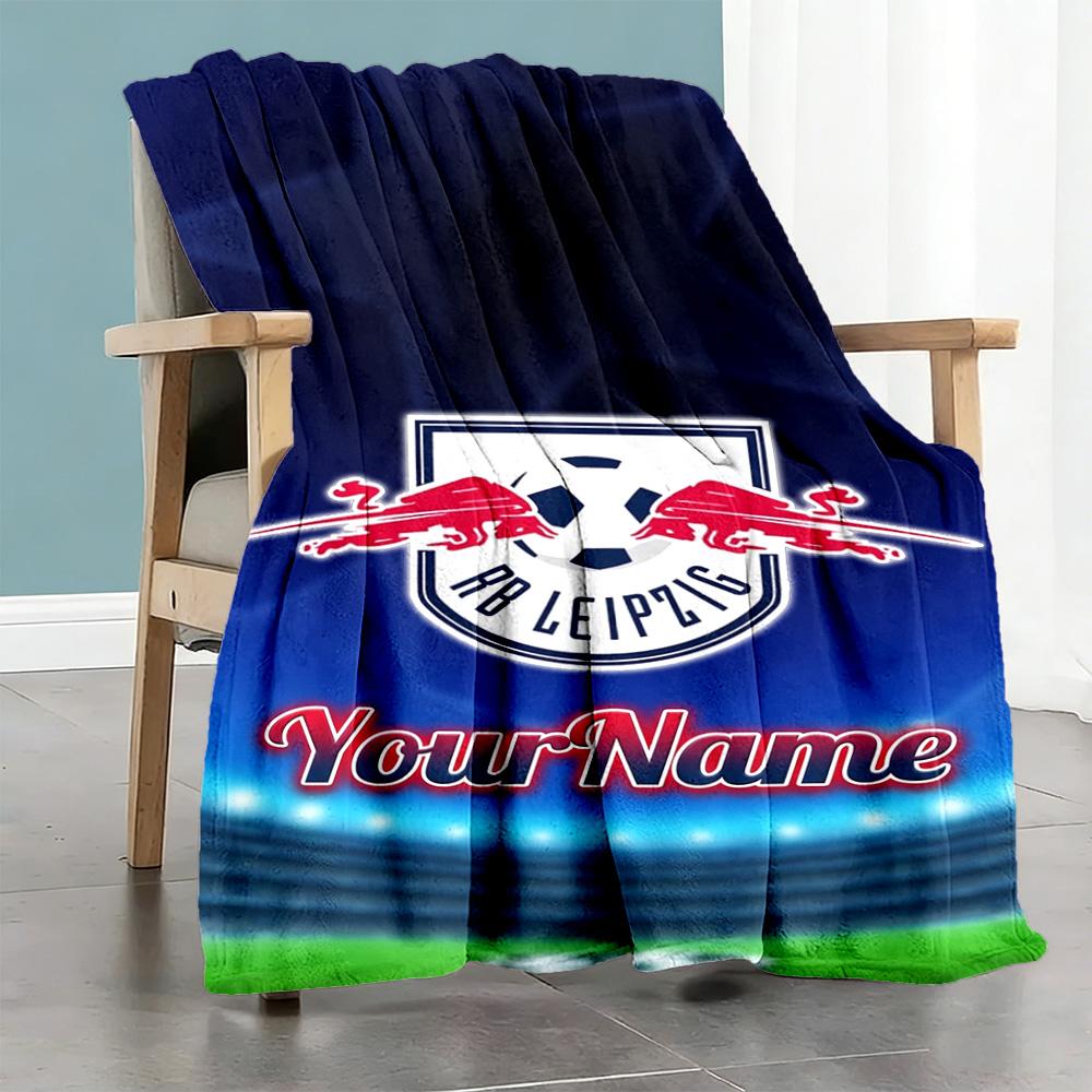 Rb Leipzig Personalized Text Blanket Gift Customizable Blanket Soft Warm Cozy Perfect For Living Room Livingroom Sofa Picnics Four Seasons Multipurpos