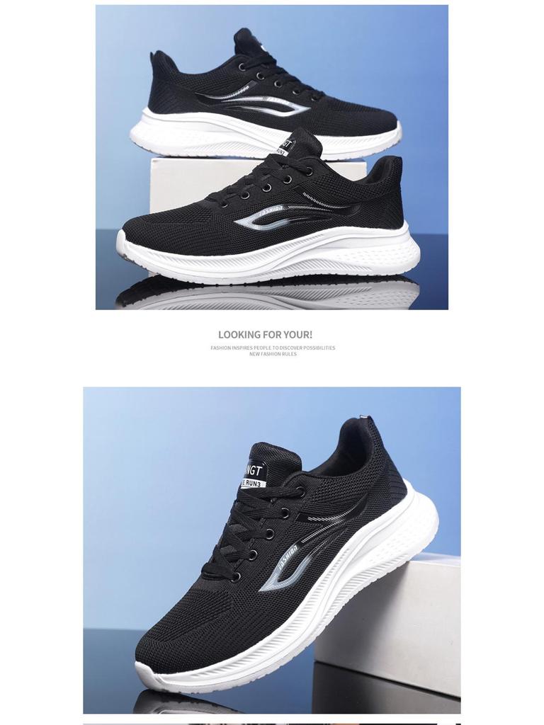 Men's Lightweight Knit Casual Running Shoes - Breathable & Versatile Soft Sole