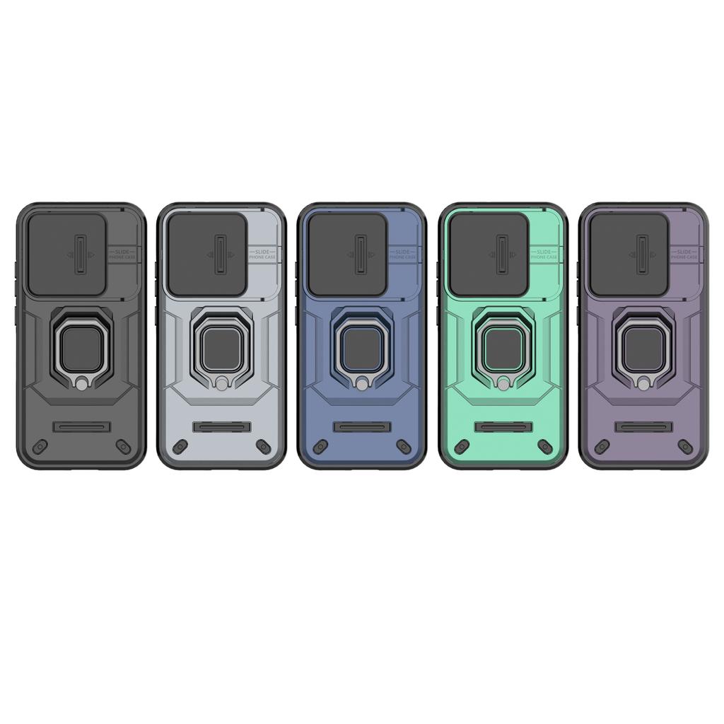 For Poco X8 Pro Case Slide Windows Cover Poco X8 Pro Coque Fundas Battle Ring Holder Push Lens Back Phone Case Poco X8 Pro