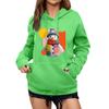 Women's Winter Christmas Printed Pullover Hooded Sweatshirt Fleece Long Sleeve Sweatshirt
