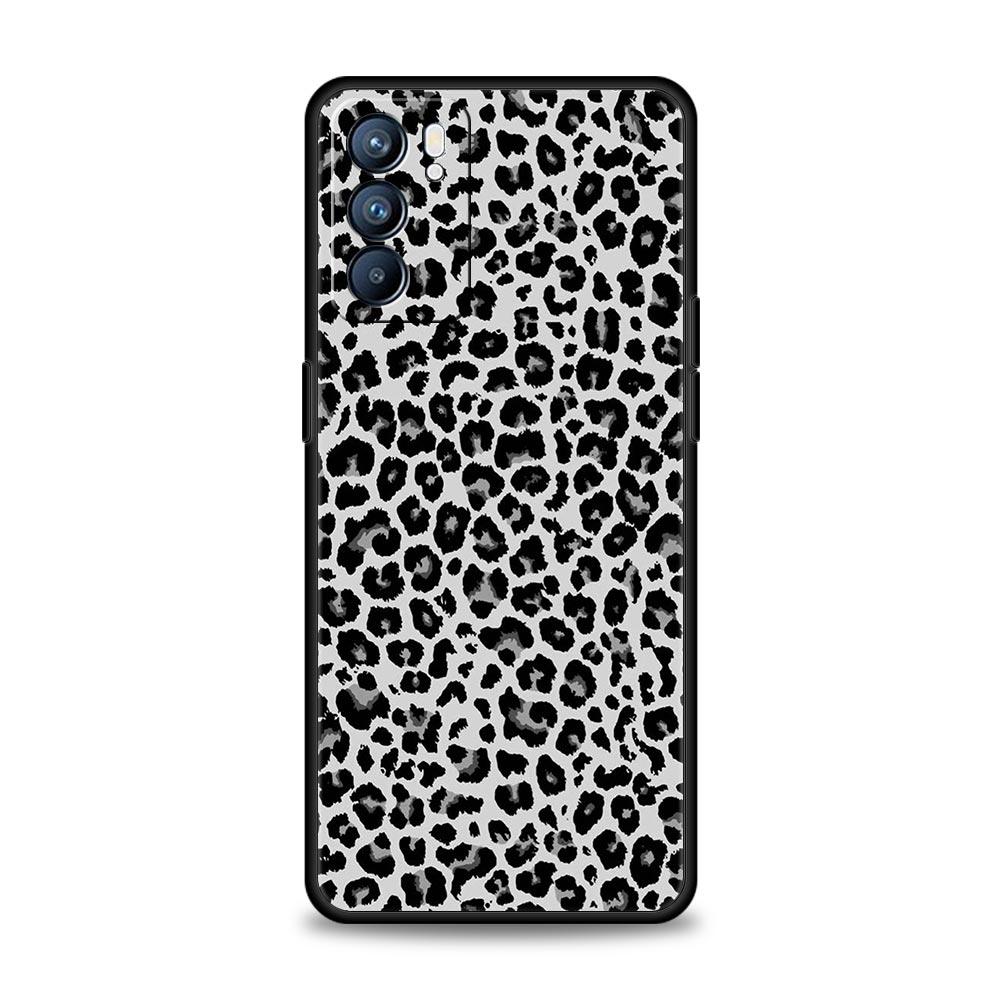 Phone Case For Oppo A54 A53 A52 A9 A15 A95 A17 A16 A76 A74 A57 Find X6 X5 Reno8 Reno7 Reno6 Pro 5G Cover Leopard Cheetah Print