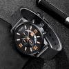Watches Mens Fashion Calendar Watch Men Business Stainless Steel Mesh Belt Quartz Wrist Watch Male Clock Relogio Masculino