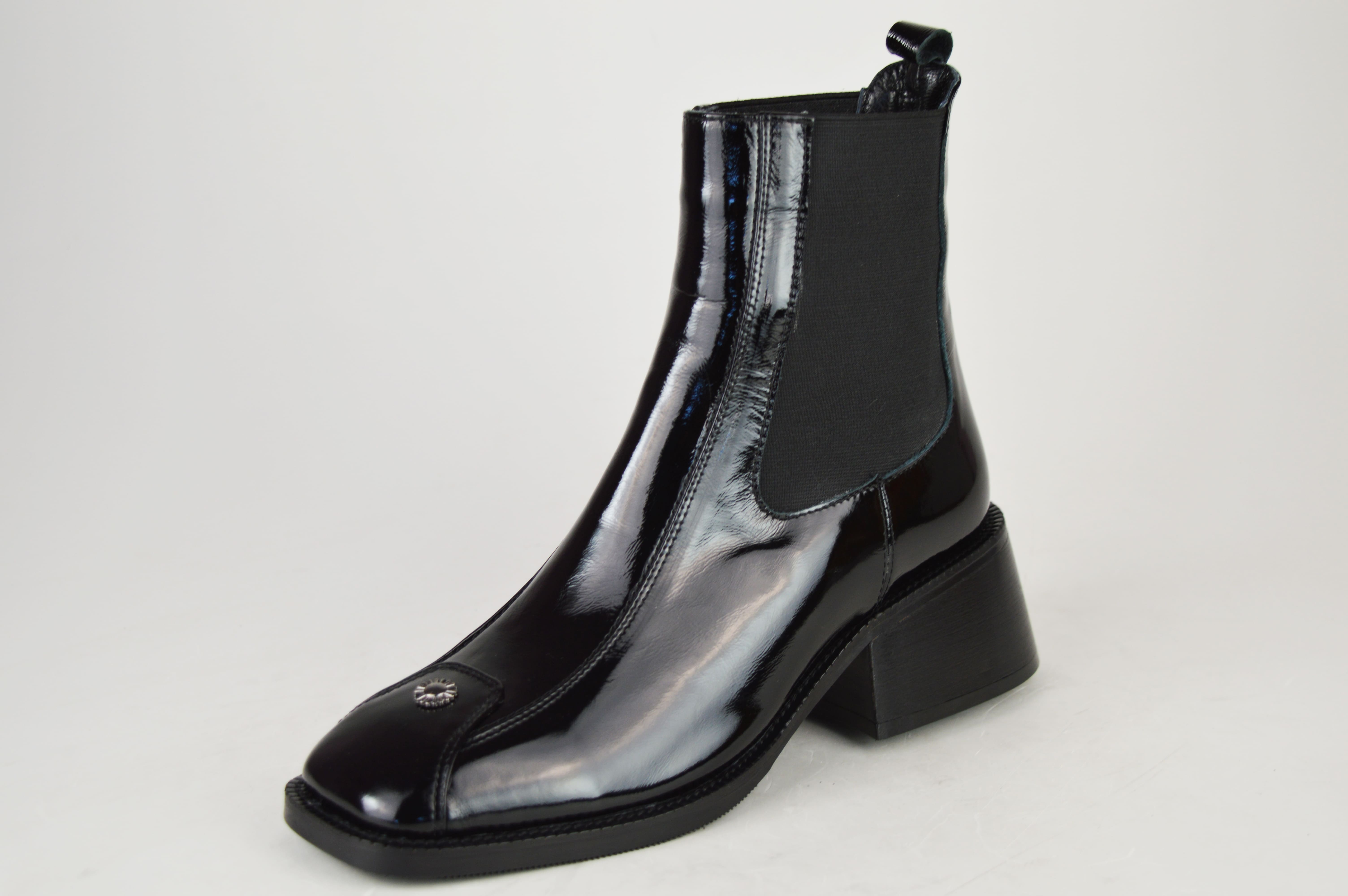 

Черевики лакові Челсі AQUAMARIN 2055 36 Чорні демі 39 чорний