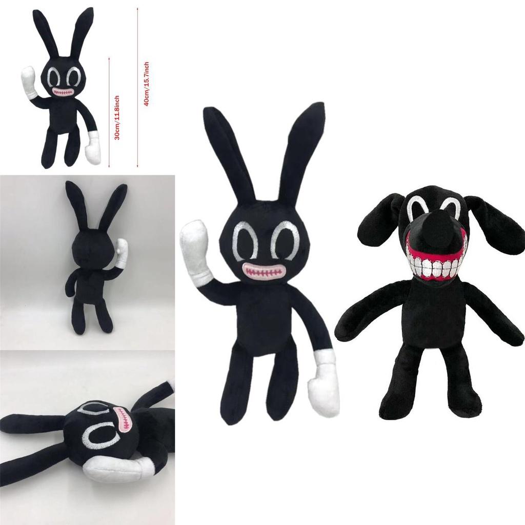 Adorable And Spooky Siren Head Horror Black Bunny Plush Stuffed Doll For Kids