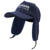 White Field Design Deep Forest Foldable Flip Visor Cap with Ear Inner Outdoor Use Flaps, Compact, Boa, 2-Way (Navy)