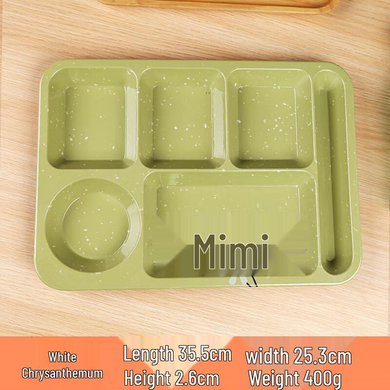 RuHan Melamine Divided Square Dinner Plate