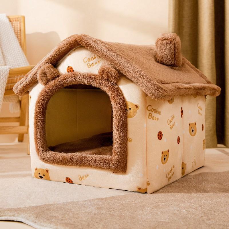 Kennel House Type Four-season Universal Small Dog Teddy Fight Removable Dog House Cat Nest Bed Spring and Autumn Pet Supplies