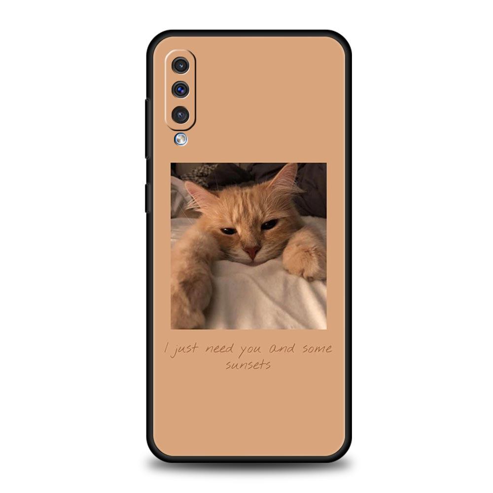 

Милый чехол для телефона с изображением кота для Samsung A54 A52 A24 A14 A50 A72 A70 A10 A30 A40 A20S A20E A02S A12 A22 A34 A42 A32 5G A04s Samsung A14 5G