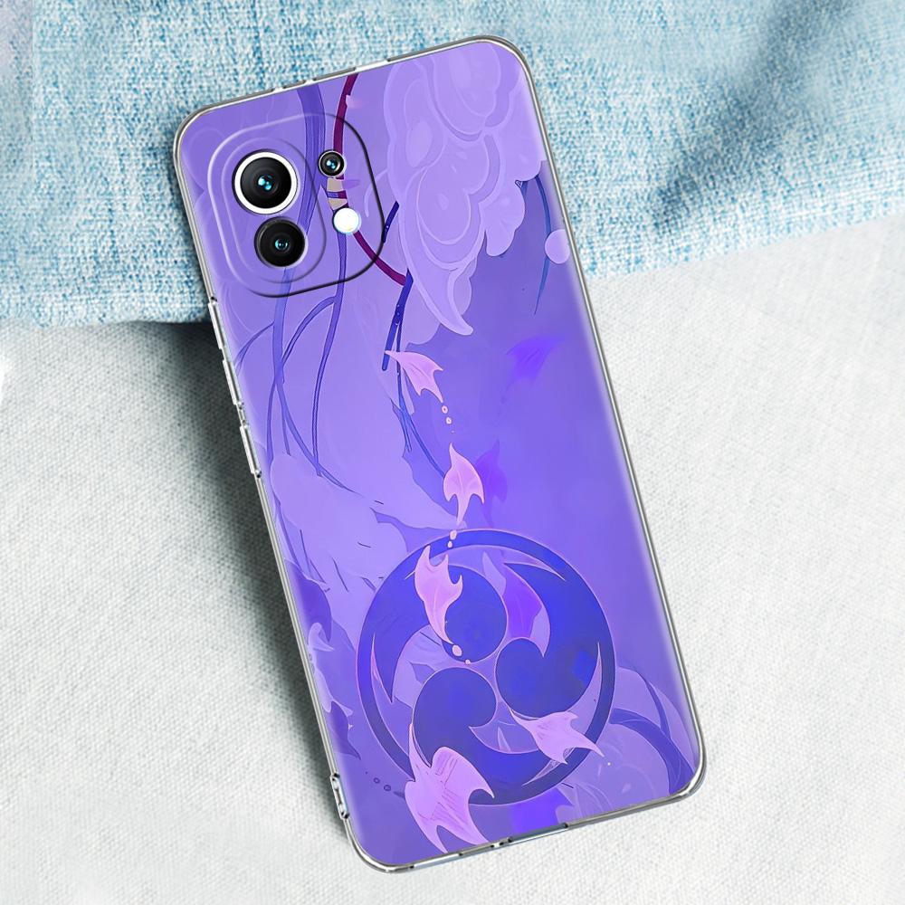 Genshin Impact Logo For Poco X5 X3 NFC F5 F4 F3 M3 Clear Phone Case For Xiaomi 12T 12 13 Lite 11 Ultra Mi 10T 5G 11X Pro Cover