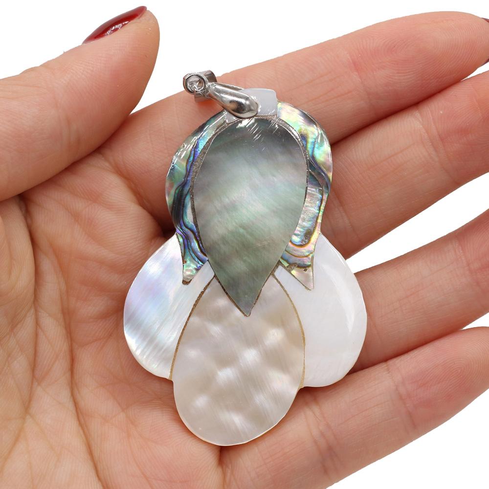 Splicing Pendant Natural Shell Irregular Pendant 50x50mm For Jewelry Making DIY Necklace Bracelet Accessory