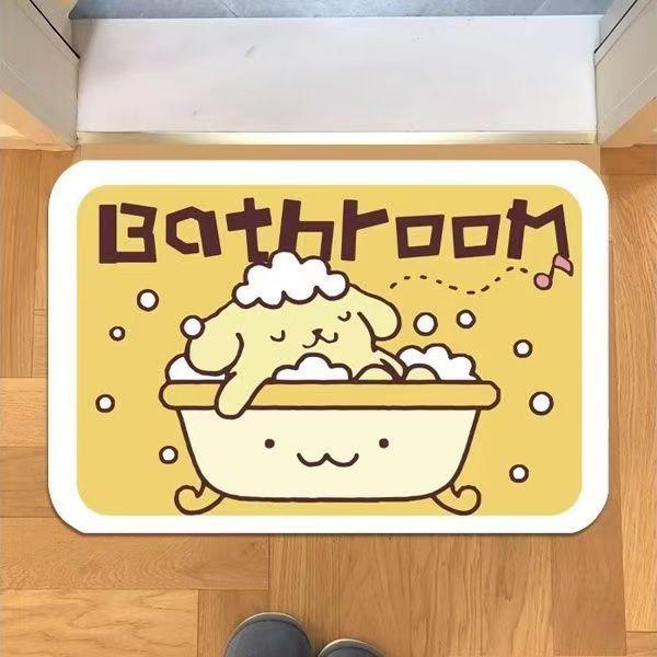 Pompompurin Cartoon Quick-Dry Diatom Mud Bathroom Mat - Non-Slip, Wear-Resistant, Absorbent Dust Removal Pad