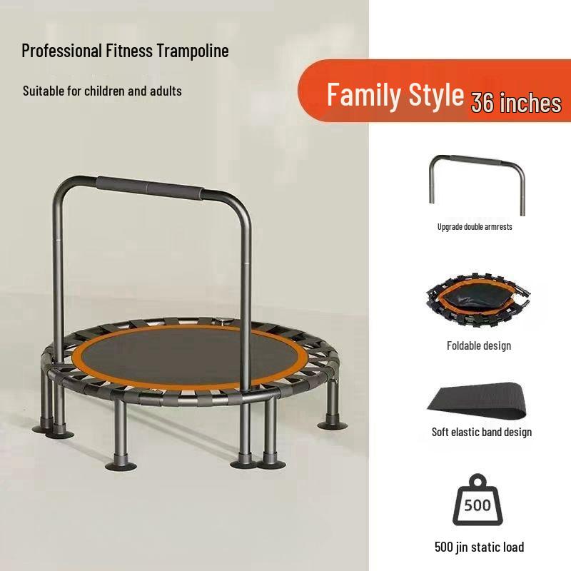 Indoor Trampoline for Kids & Adults: Compact Bouncing Bed for Home Use