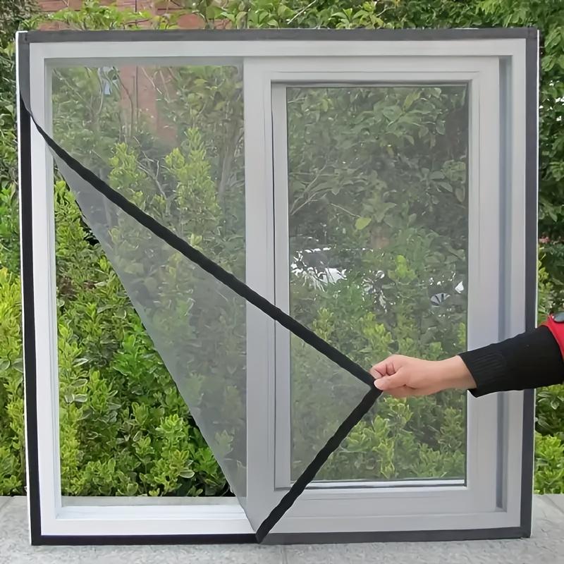 Easy-to-Install Self-Adhesive Mosquito Net Kit with Window Hook and Loop Fasteners - Insect Screen Protector, Repellent Spray