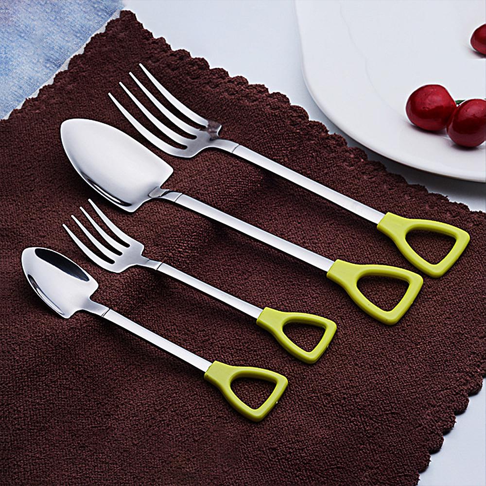 Buy Shovel Shaped Teaspoons Long Handle Stainless Steel Tableware