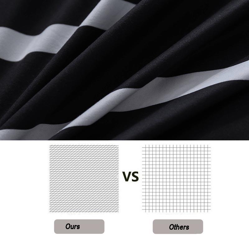 Bonenjoy Black And White Colo Striped Bed Cover Sets Single/Twin/Double/Queen/King Quilt Cover Bed Sheet Pillowcase Bedding Kit