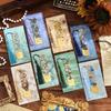 1pc Van Gogh Inspired Golden Hollow Metal Bookmark Artistic Oil Painting Design with Tassel, 8 Unique Window Shapes for Book Lovers