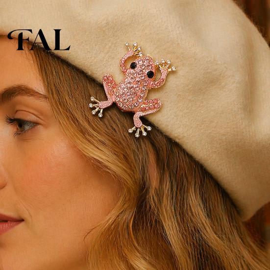 Funky Toad Earrings Frog Jewelry for Women, Rhinestone Stud Earrings, Sparkly Cute Women Animal Brooch Pin, Vintage Boho Summer Beach Vacation