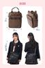School Shoulder Bag Double Zipper X Many Pockets X Many Dividers X Bag, [3-way Design!! RIMARUHE] (Brown)