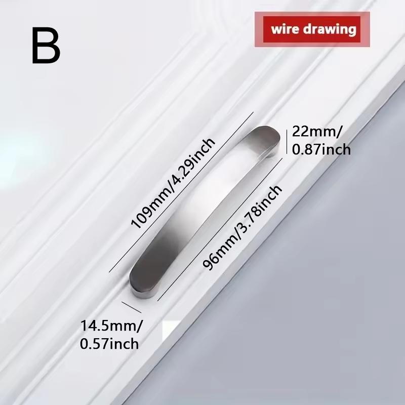 5Pcs Cabinet Handles Knobs Aluminum Alloy Door Kitchen Knobs Cabinet Pulls Drawer Furniture Handle Hardware