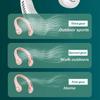 Tragbarer Nackenventilator, freihändiger, flügelloser Ventilator, kühlender persönlicher Ventilator, 3-Gang-Einstellung, wiederaufladbar, USB-betriebener Nackenventilator für den Innen- und Außenbereich